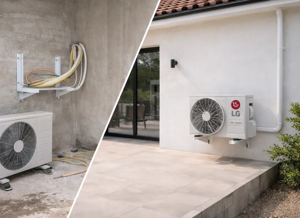 Installation de climatisation à Bordeaux avant et après travaux